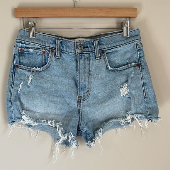 Abercrombie & Fitch Cut Off Jean Shorts Size 27 - Picture 1 of 7